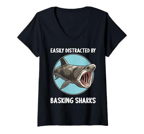Damen Riesenhaie Riesenhai T-Shirt mit V-Ausschnitt Damen Riesenhaie Riesenhai T-Shirt mit V-Ausschnitt von Riesenhaie Riesenhai Tier Shop