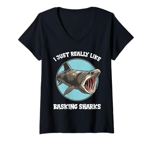 Damen Riesenhaie Riesenhai T-Shirt mit V-Ausschnitt Damen Riesenhaie Riesenhai T-Shirt mit V-Ausschnitt von Riesenhaie Riesenhai Tier Shop