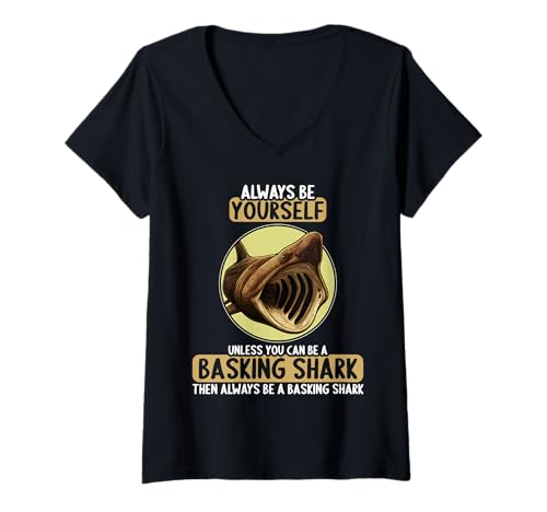 Damen Riesenhaie Riesenhai T-Shirt mit V-Ausschnitt Damen Riesenhaie Riesenhai T-Shirt mit V-Ausschnitt von Riesenhaie Riesenhai Tier Shop