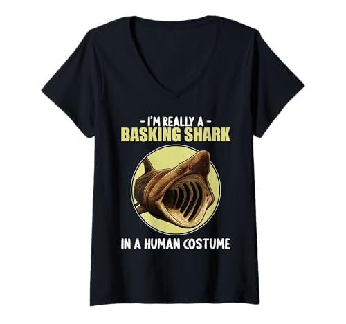 Damen Riesenhaie Riesenhai T-Shirt mit V-Ausschnitt Damen Riesenhaie Riesenhai T-Shirt mit V-Ausschnitt von Riesenhaie Riesenhai Tier Shop