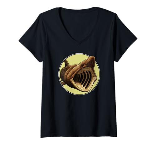 Damen Riesenhaie Riesenhai T-Shirt mit V-Ausschnitt Damen Riesenhaie Riesenhai T-Shirt mit V-Ausschnitt von Riesenhaie Riesenhai Tier Shop