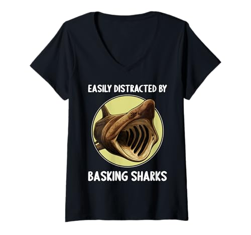 Damen Riesenhaie Riesenhai T-Shirt mit V-Ausschnitt Damen Riesenhaie Riesenhai T-Shirt mit V-Ausschnitt von Riesenhaie Riesenhai Tier Shop