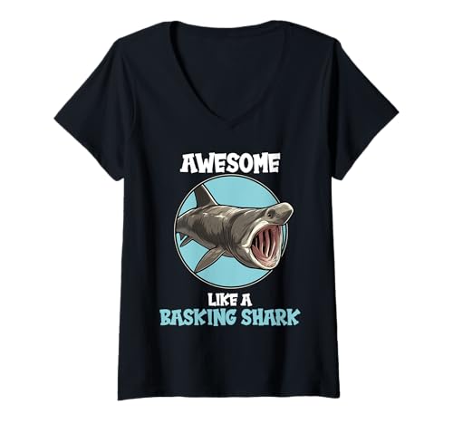 Damen Riesenhaie Riesenhai T-Shirt mit V-Ausschnitt Damen Riesenhaie Riesenhai T-Shirt mit V-Ausschnitt von Riesenhaie Riesenhai Tier Shop