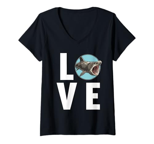 Damen Riesenhaie Riesenhai T-Shirt mit V-Ausschnitt Damen Riesenhaie Riesenhai T-Shirt mit V-Ausschnitt von Riesenhaie Riesenhai Tier Shop