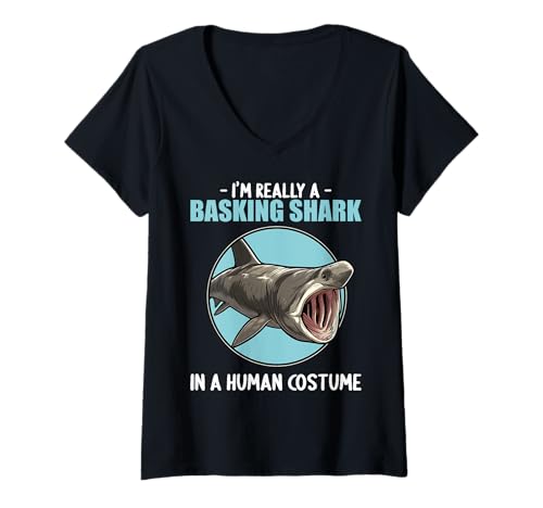 Damen Riesenhaie Riesenhai T-Shirt mit V-Ausschnitt Damen Riesenhaie Riesenhai T-Shirt mit V-Ausschnitt von Riesenhaie Riesenhai Tier Shop