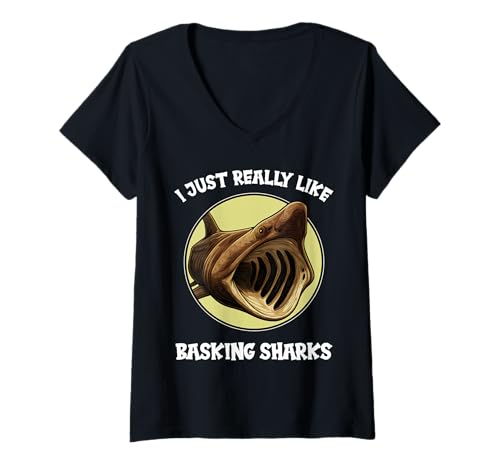 Damen Riesenhaie Riesenhai T-Shirt mit V-Ausschnitt Damen Riesenhaie Riesenhai T-Shirt mit V-Ausschnitt von Riesenhaie Riesenhai Tier Shop