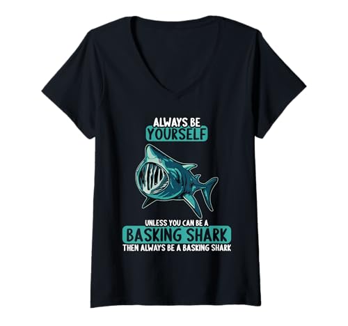 Damen Riesenhaie Riesenhai T-Shirt mit V-Ausschnitt Damen Riesenhaie Riesenhai T-Shirt mit V-Ausschnitt von Riesenhaie Riesenhai Tier Shop