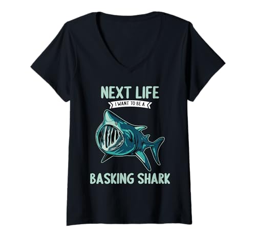 Damen Riesenhaie Riesenhai T-Shirt mit V-Ausschnitt Damen Riesenhaie Riesenhai T-Shirt mit V-Ausschnitt von Riesenhaie Riesenhai Tier Shop