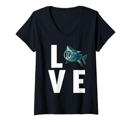 Damen Riesenhaie Riesenhai T-Shirt mit V-Ausschnitt Damen Riesenhaie Riesenhai T-Shirt mit V-Ausschnitt von Riesenhaie Riesenhai Tier Shop