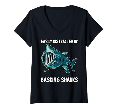 Damen Riesenhaie Riesenhai T-Shirt mit V-Ausschnitt Damen Riesenhaie Riesenhai T-Shirt mit V-Ausschnitt von Riesenhaie Riesenhai Tier Shop