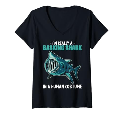 Damen Riesenhaie Riesenhai T-Shirt mit V-Ausschnitt Damen Riesenhaie Riesenhai T-Shirt mit V-Ausschnitt von Riesenhaie Riesenhai Tier Shop