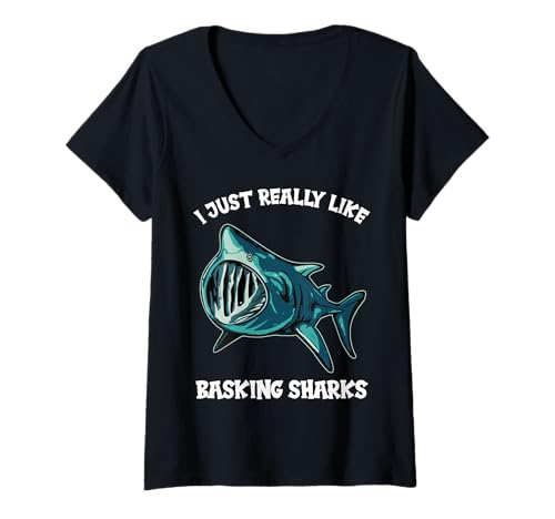 Damen Riesenhaie Riesenhai T-Shirt mit V-Ausschnitt Damen Riesenhaie Riesenhai T-Shirt mit V-Ausschnitt von Riesenhaie Riesenhai Tier Shop