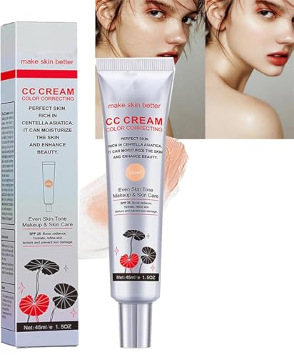 Caiucoco Cc Cream,Korean Color Changing Cc Cream,Tsunamyst Cc Cream,Color Changing Foundation,Color Correcting Cc Cream with Spf 25,Invisible Pore, Even Skin Tone (Light) von Rietoiu