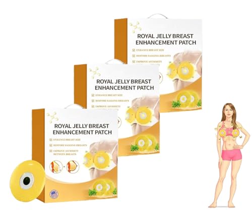 Moondor Royal Jelly Breast Enhancement Patch, Breast Enhancement Upright Lifter Enlarger Patch,Nourishing and Moisturizing Natural Breast Patches,Breast Nourishing Firming Patch for Women (3 Box) von Rietoiu