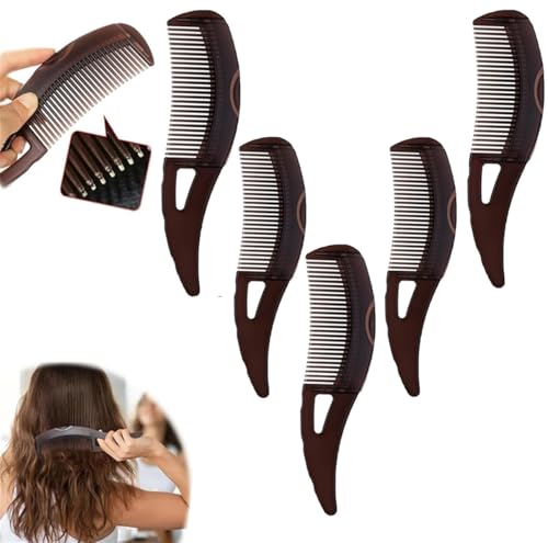 Scalp Sweep Detoxing Comb,Scalp Care Massage Energy Comb,Hollow Tooth Hairbrush for Point Massage,Dandruff Comb for Hair Dandruff Removal,Dandruff Brush, For Women Men (5 Pcs) von Rietoiu