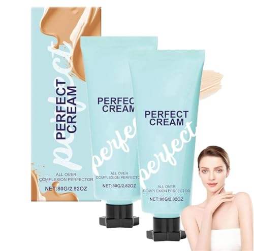 Supreme Creme All-Over Complexion Perfector,Hydrating Full Coverage Concealer,Long-Lasting Cc Cream Foundation,Waterproof Transfer-Resistant Skin Tint,Evens Skin Toneand Light Foundation (2 Pcs) von Rietoiu