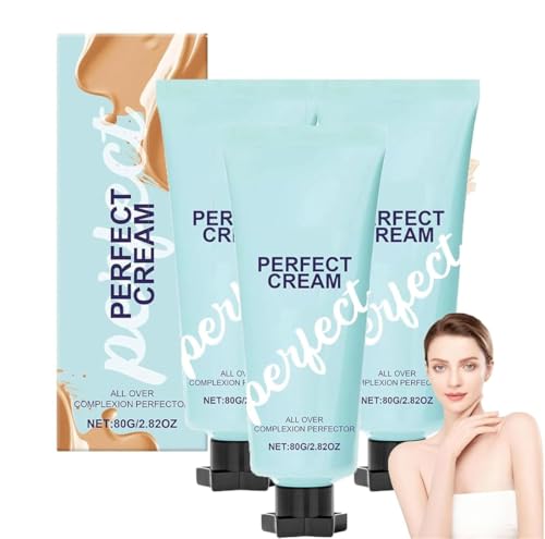 Supreme Creme All-Over Complexion Perfector,Hydrating Full Coverage Concealer,Long-Lasting Cc Cream Foundation,Waterproof Transfer-Resistant Skin Tint,Evens Skin Toneand Light Foundation (3 Pcs) von Rietoiu