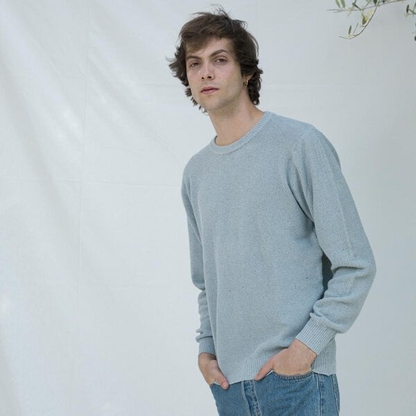 Rifò - Circular Fashion Made in Italy Recycelter Pullover aus Denim-Baumwolle Gino von Rifò - Circular Fashion Made in Italy