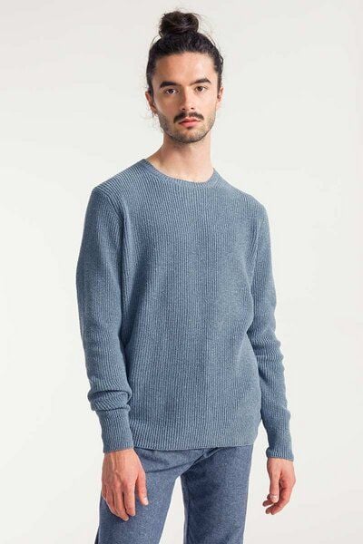 Rifò - Circular Fashion Made in Italy Vittorio Pullover aus recycelter Denim von Rifò - Circular Fashion Made in Italy