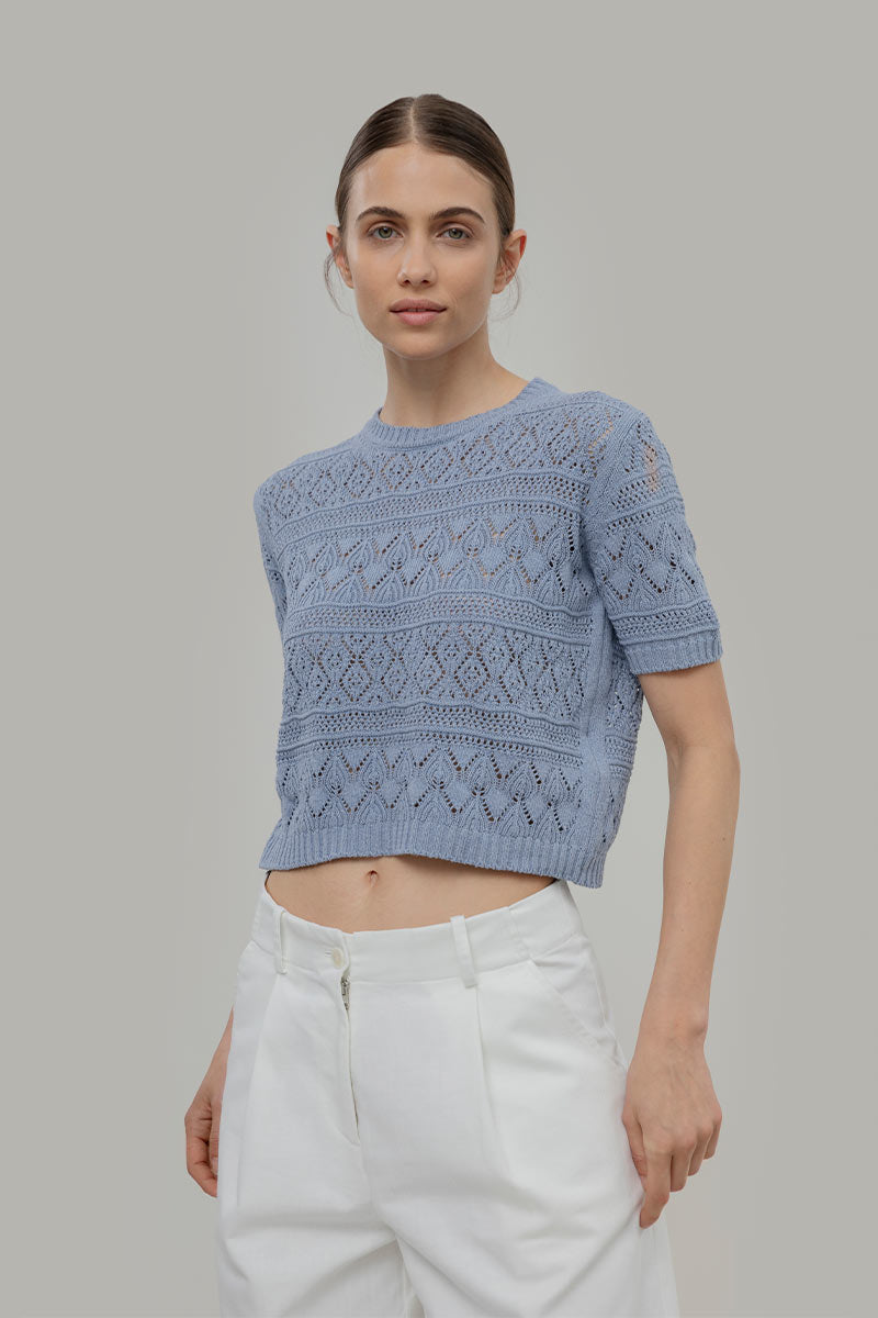 Strickmuster T-Shirt Modell: Neda von Rifo