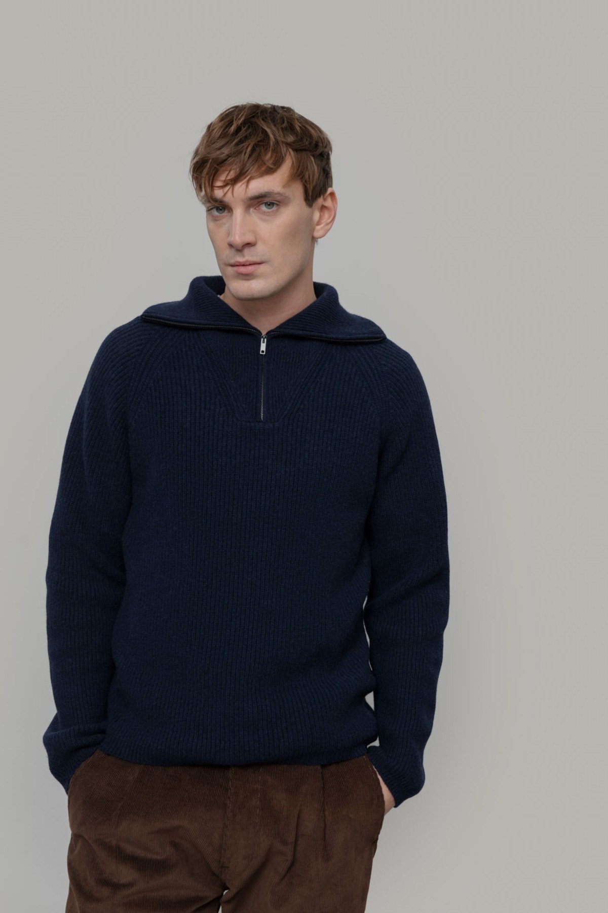 Wollpullover Stefano Blau Wollpullover Stefano Blau von Rifò