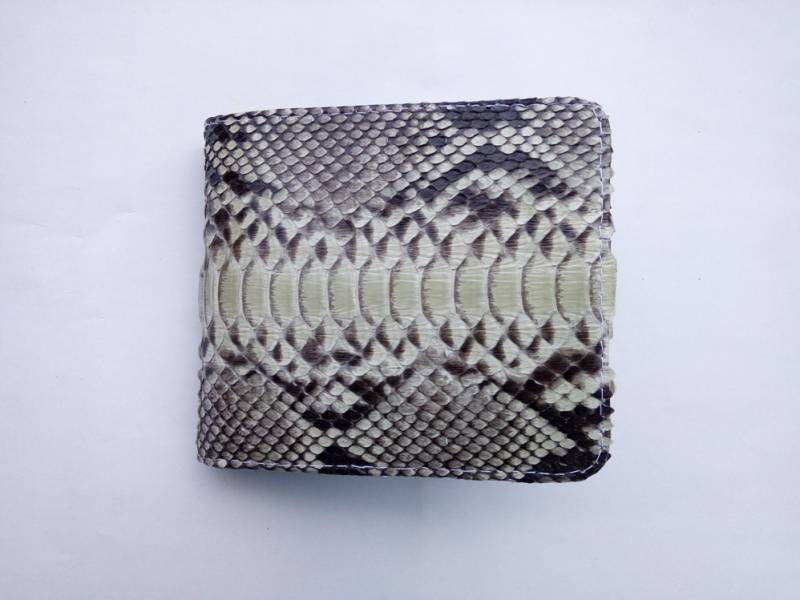 Echte Phyton Schlangenhaut Bifold Brieftasche von RifqyReptile