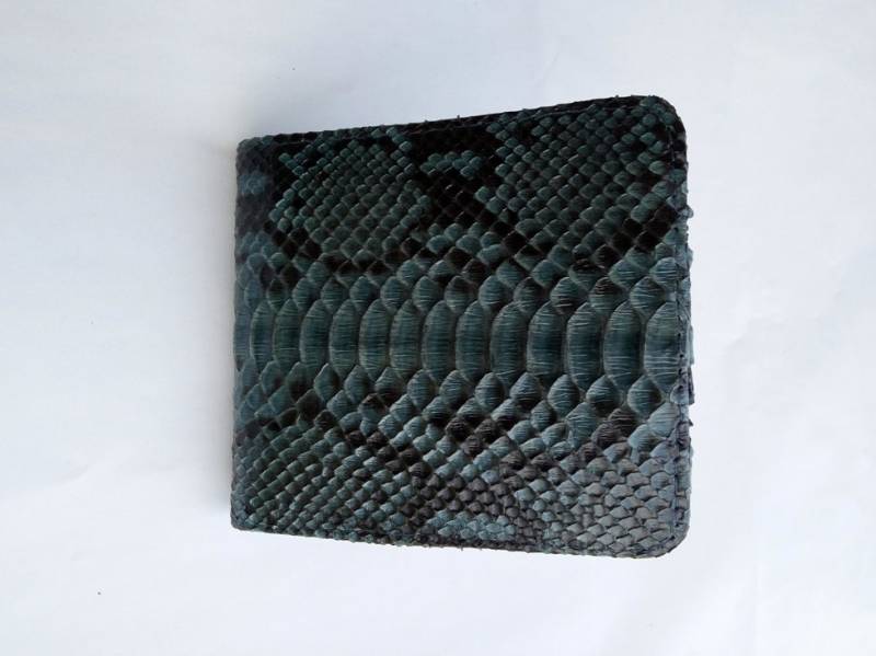 Echte Phyton Schlangenhaut Bifold Brieftasche von RifqyReptile