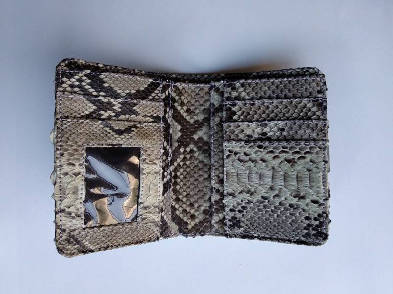 Echtes Real Python Schlangenhaut Herren Brieftasche Kartenhalter Modell von RifqyReptile