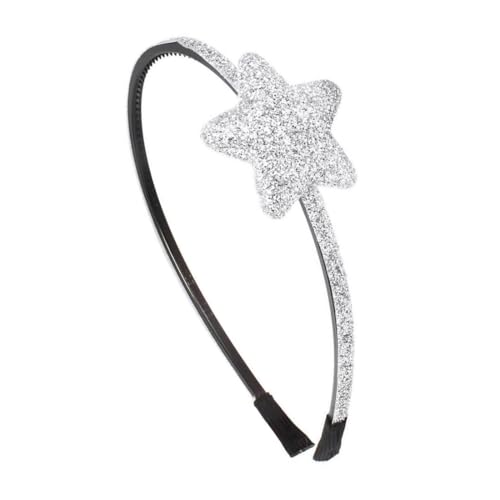 Righe e Pois - Haarreif für Mädchen, 0,5 cm, mit glitzerndem Stern gewölbt 4-356-802 cm - Haarreifen für Mädchen (1 Haarreif) (Silber, Einheitsgröße - Mädchen) von Righe e Pois