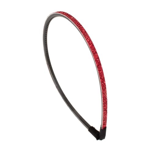 Righe e Pois - Haarreif für Mädchen dünn mit Glitzer - Haarreifen für Mädchen mit Zähnen - 1 Packung - Glitzer Coloat (Rot, Einheitsgröße - Mädchen) von Righe e Pois