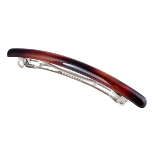 Righe e Pois - Haarspange dünn abgerundet - Braun Schildkröte - 11 cm - Damen Haarspange mit Schnappverschluss - 1 Stück von Righe e Pois
