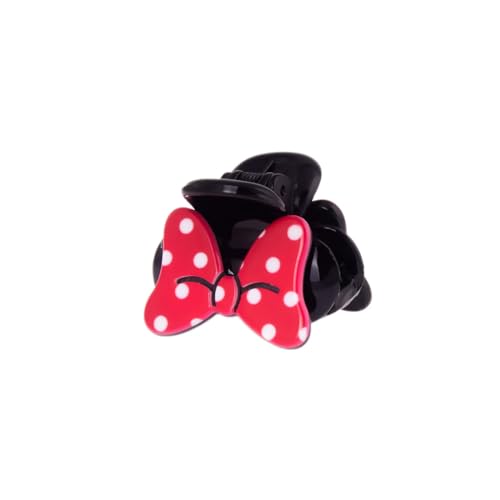 Righe e Pois - Haarspange für Mädchen mit gepunkteter Schleife - 3 cm - Haarspange aus strapazierfähigem Kunststoff - 1 Stück (rot) von Righe e Pois