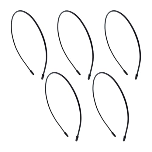 Righe e Pois Haarspangen – 5 schwarze und dünne Silikon-Stirnbänder – Unisex – verstellbar – flexibler Haarreif – Packung mit 5 Stück Righe e Pois Haarspangen – 5 schwarze und dünne Silikon-Stirnbänder – Unisex – verstellbar – flexibler Haarreif – Packung mit 5 Stück von Righe e Pois