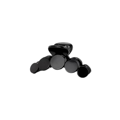 Righe e Pois - KLEINE HAARZANGE MIT STEINSCHEIBEN 4 CM - Haarspange für Damen mit schwarzer Basis und Applikation in farbigen Scheiben mit Reflexionseffekt - 1er Pack (Schwarz) von Righe e Pois