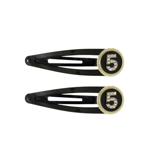 Righe e Pois - Paar Strass Haarspangen Design N5 gold schwarz 6 cm 2er Set Damen Mode Haarspangen Haarspangen - 10-209 Righe e Pois - Paar Strass Haarspangen Design N5 gold schwarz 6 cm 2er Set Damen Mode Haarspangen Haarspangen - 10-209 von Righe e Pois