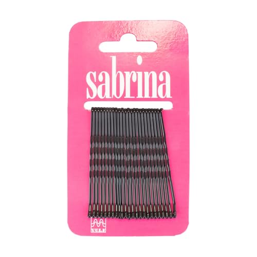 Righe e Pois - gewellte Haarnadeln aus Stahl - 7 cm - Made in Italy - Haarspangen für Damen - Packung mit 24 Haarnadeln (schwarz) von Righe e Pois