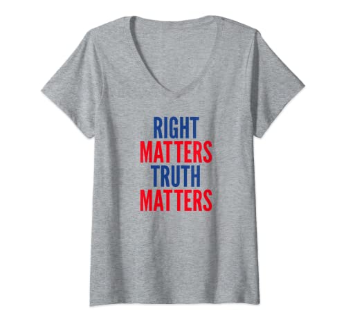 Damen Right Matters Truth Matters Amtsenthebung Schiff Quote T-Shirt mit V-Ausschnitt Damen Right Matters Truth Matters Amtsenthebung Schiff Quote T-Shirt mit V-Ausschnitt von Right Matters Truth Matters #Quotes 2.0