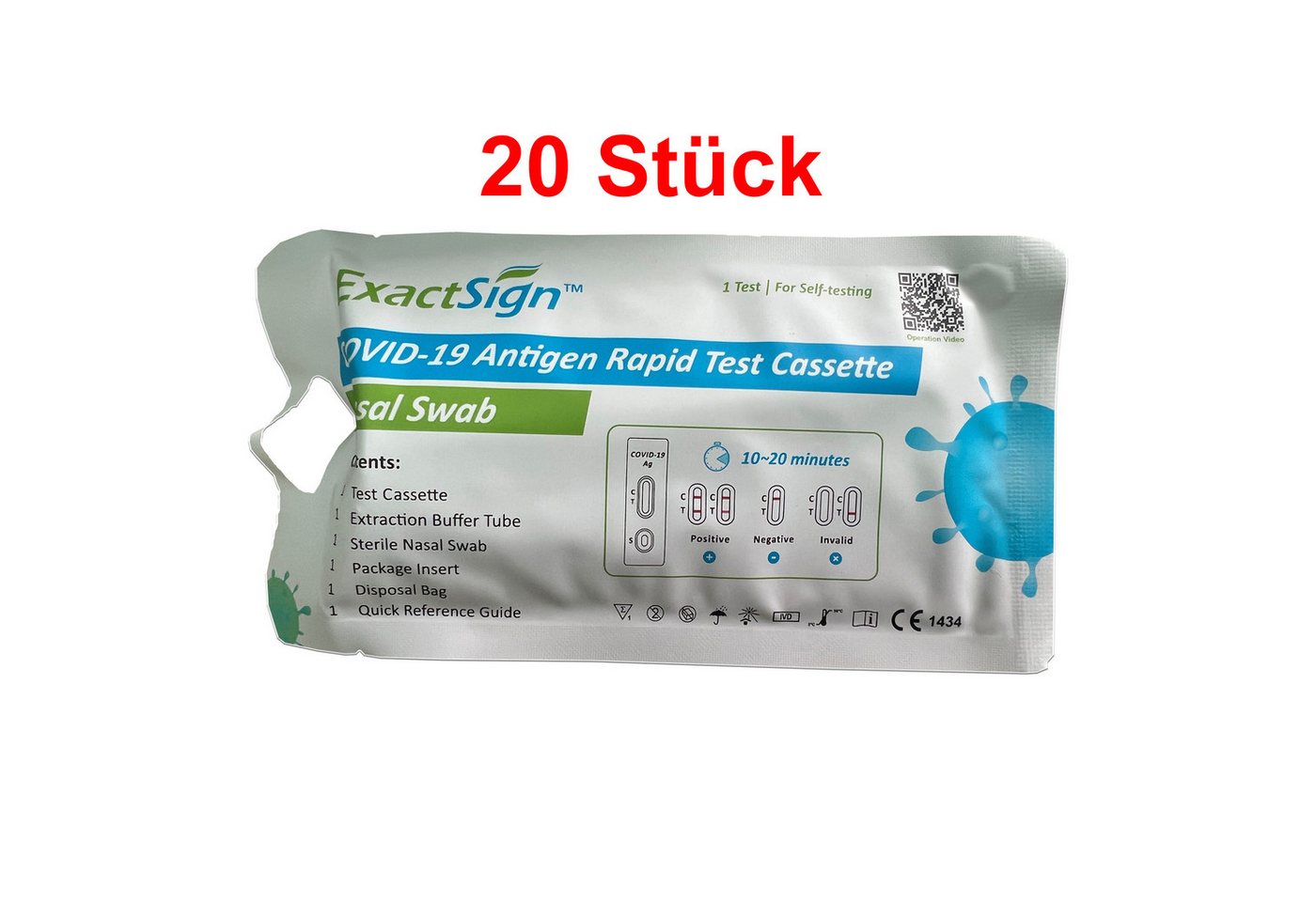 RightSign PSA-Schnelltest ExactSign (1er Laien) COVID-19 Antigen Rapid Test Cassette Laientest C von RightSign