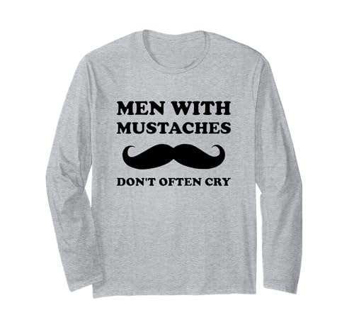 Funny BJ Barnes - Men With Mustaches Don't Oft Cry Langarmshirt Funny BJ Barnes - Men With Mustaches Don't Oft Cry Langarmshirt von Righteous Sayings