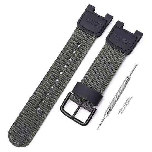 Nylon-Armband/Uhrenarmband Ersatz für Casio SGW-100 GW-3000B GW-3500B PAS-400B Twin Sensor Herren-Sportuhr-Zubehör von Rihahisy