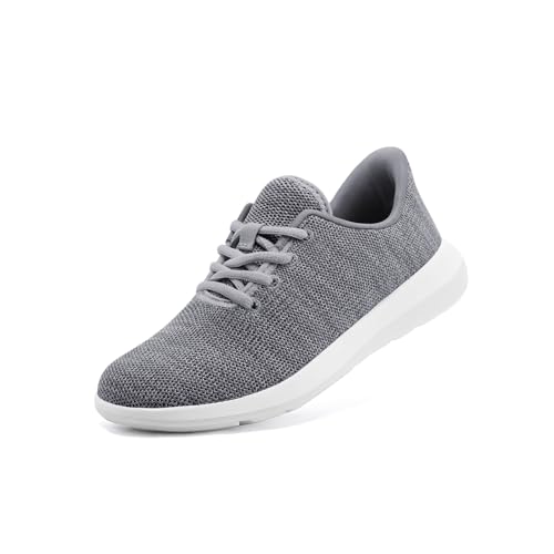 Rihero Damen-Wanderschuhe, athletisch, Tennis, Laufschuhe, rutschfest, leicht, Fitnessstudio, Freizeit-Sneaker, Grau meliert, 37 EU von Rihero