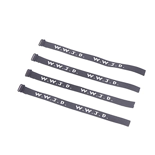 Riiichflowshop 4 Stück WWJD-Gurtbandarmbänder „What Would Do“ gewebte Armbänder religiöses christliches WWJD-Armband für Spendenaktionen von Riiichflowshop