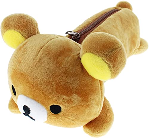 Rilakkuma Plüsch-Federmäppchen | Schul-Federmäppchen | Schreibwaren & Geschenke, braun, Modern von Rilakkuma