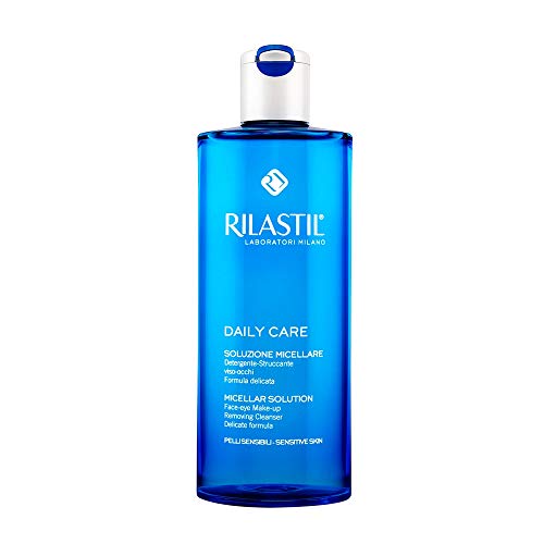 Rilastil Daily Care Beruhigende Mizellenlösung, Gesichts-Augen-Make-up-Entferner ohne Ausspülen für empfindliche und reaktive Haut, Packung mit 400 ml von Rilastil