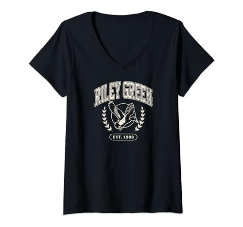 Damen Riley Green Collegiate Duck EST 1988 Country Sänger T-Shirt mit V-Ausschnitt Damen Riley Green Collegiate Duck EST 1988 Country Sänger T-Shirt mit V-Ausschnitt von Riley Green
