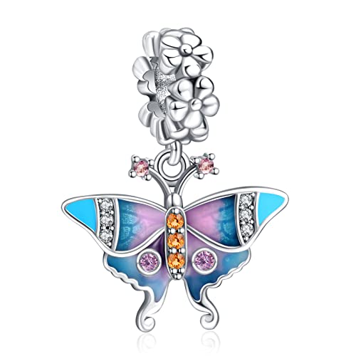 Rimgoris 925 Sterling Silber Charm für Damen Armbänder Halskette Frauen Retro-Schmetterling Charm Armband für Damen von Rimgoris