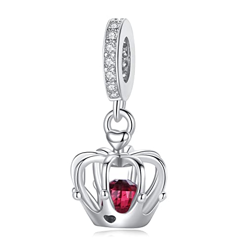 Rimgoris 925 Sterling Silber Charm für Frauen Armbänder Halskette Krone Edelstein Diamant 5A Zirkonia Valentinstag Geburtstag Muttertag Geschenk Charms für Frauen von Rimgoris