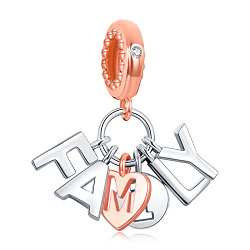 Rimgoris 925 Sterling Silber Charm für Frauen Armbänder Halskette Muttertag Familie Brief baumeln Charm Geschenk von Rimgoris