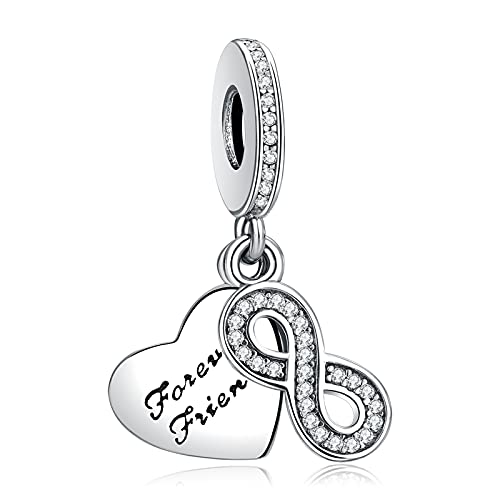 Rimgoris 925 Sterling Silber Charm für Frauen Armbänder Halskette für immer Freundschaft baumeln Charm Geschenk von Rimgoris