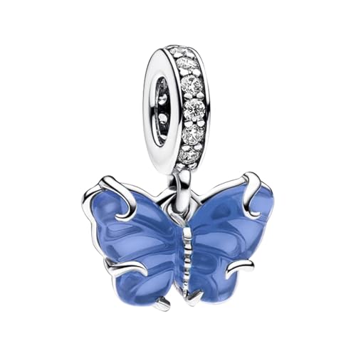 Rimgoris 925 Sterling Silber Charme für Frauen Armbänder Halskette frei Schmetterling blau Edelstein baumeln Charm Geschenk von Rimgoris